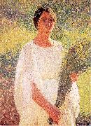 Martin, Henri Woman with Flowers oil painting